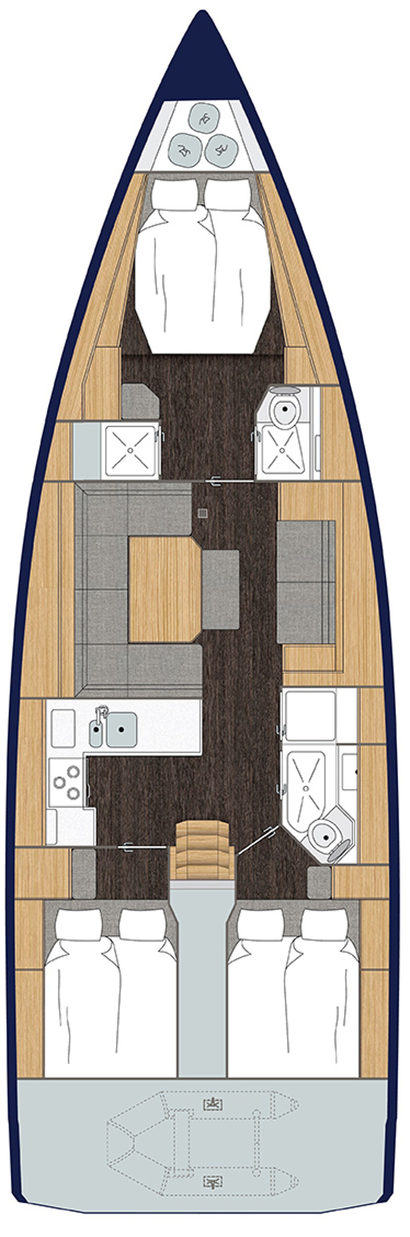 Bavaria C45 Style - 3 cab. Sunny