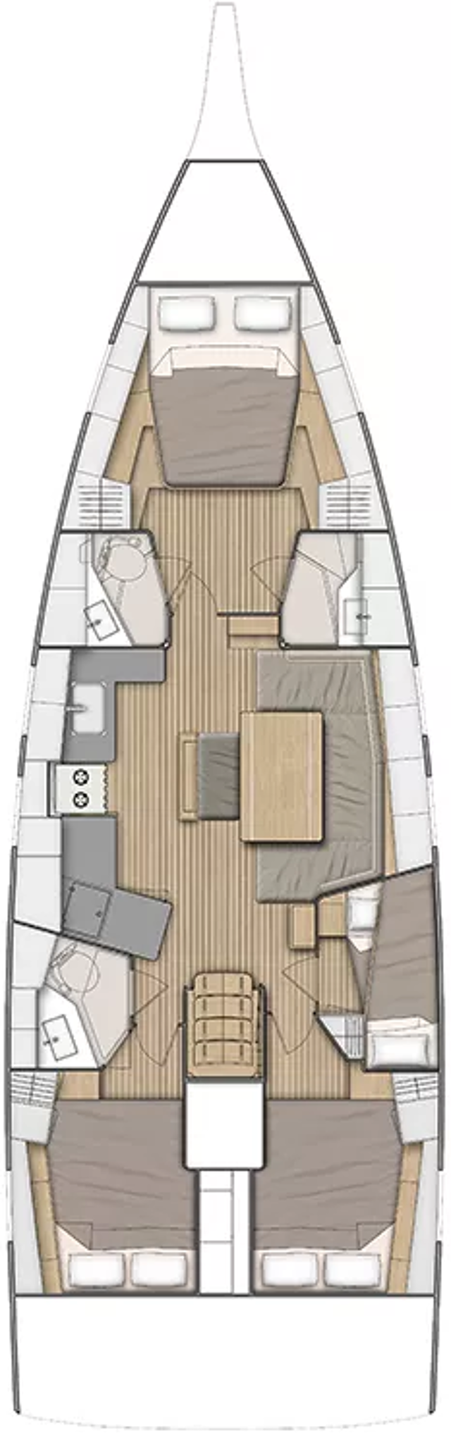 Oceanis 46.1 - 4 cab. Zeppelin