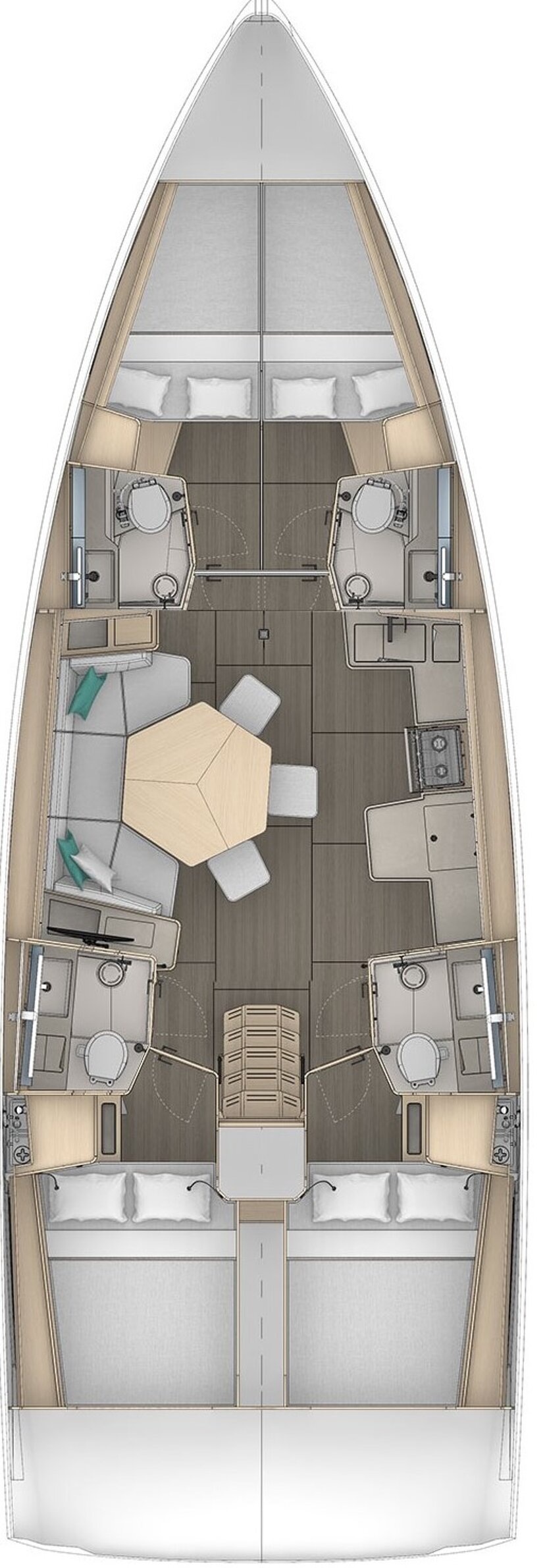 Dufour 44 - 4 cab Full Moon