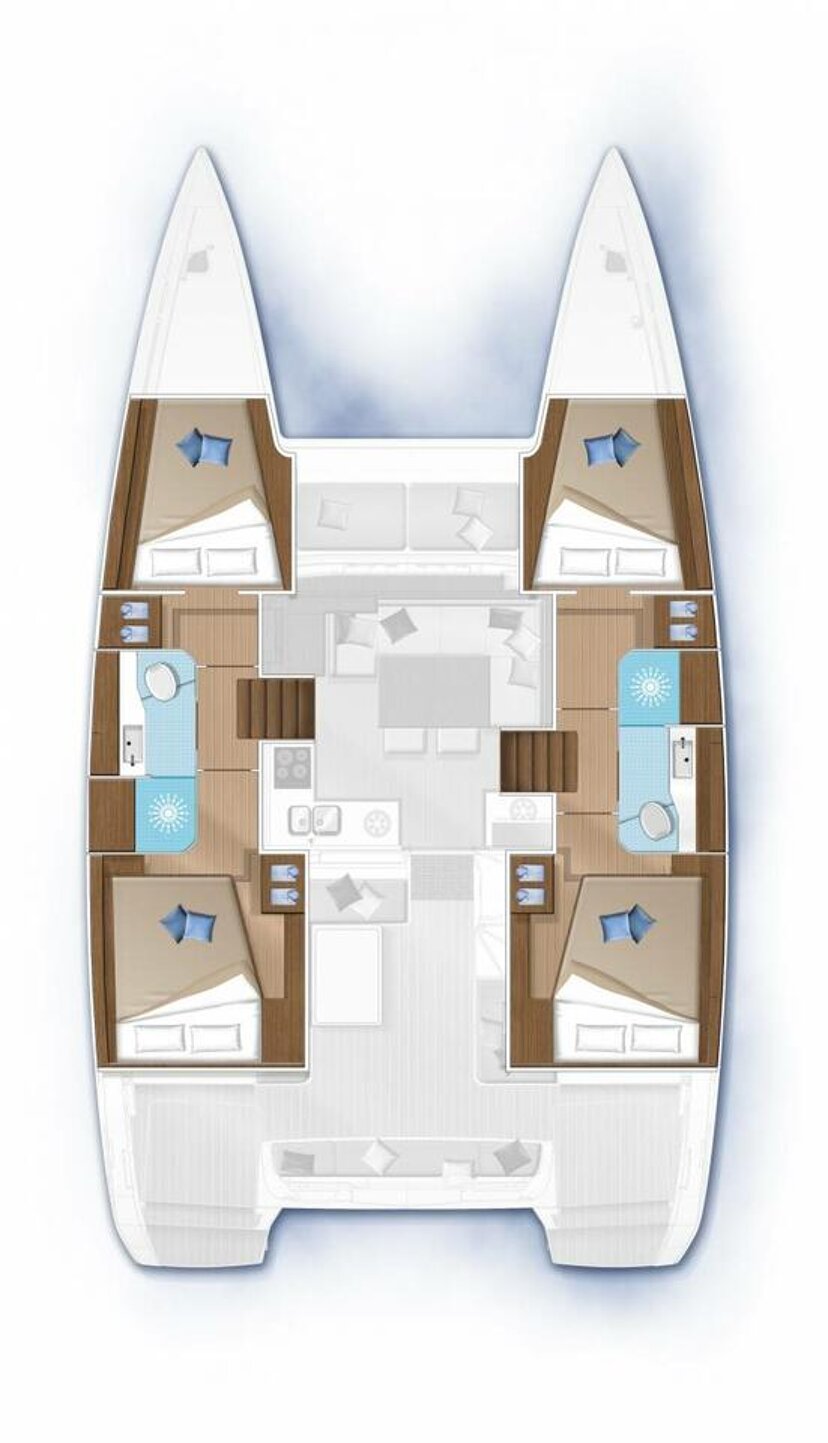 Lagoon 40 - 4 + 2 cab Coconut