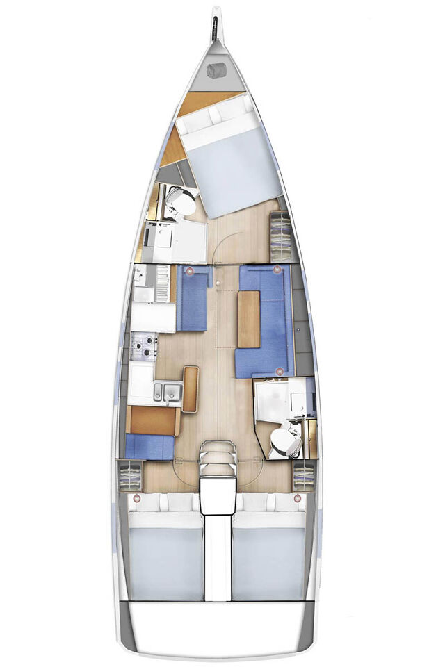 Sun Odyssey 410 - 3 cab. Hygge