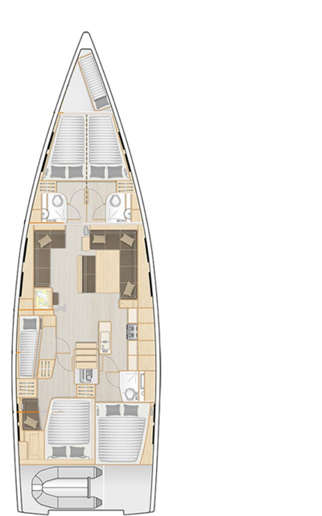 Hanse 548 - 5 + 1 cab. Moje