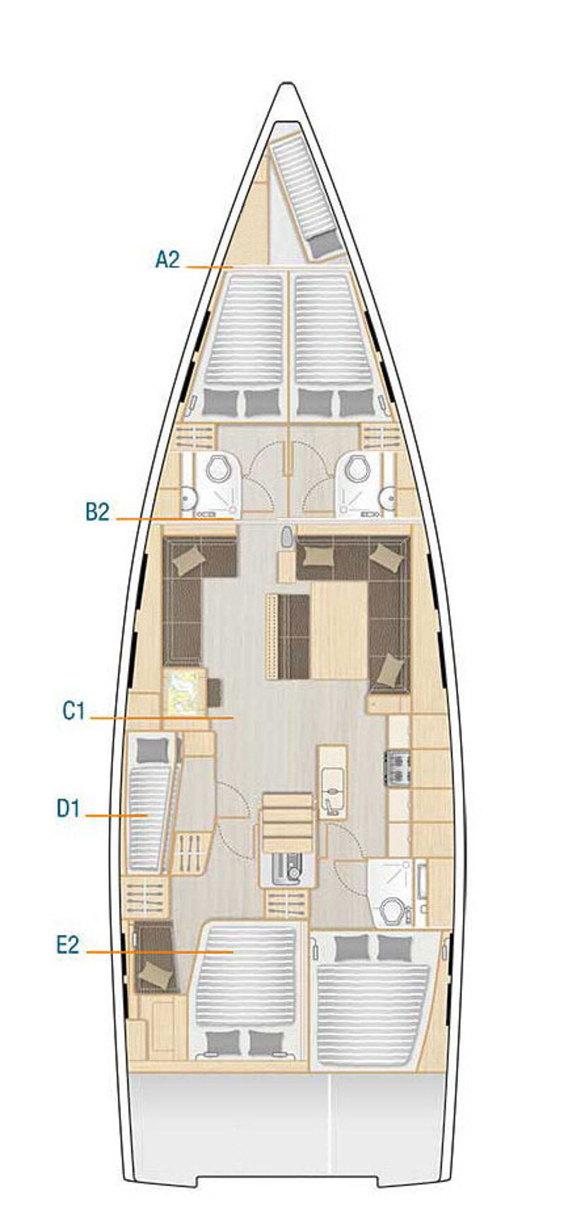 Hanse 548 - 5 + 1 cab. Simply The Best