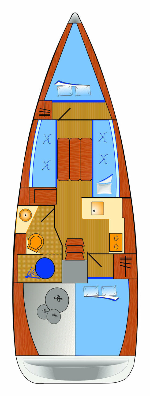 Sun Odyssey 349 - 2 cab. Marie