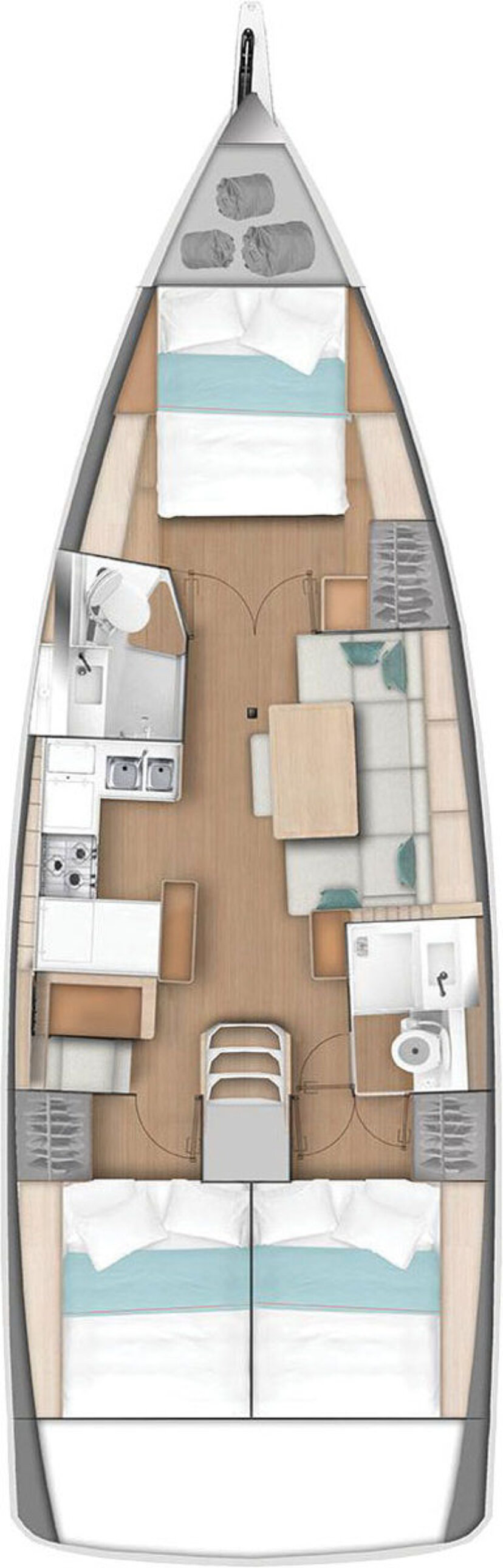 Sun Odyssey 440 - 3 cab. Celtic Breeze
