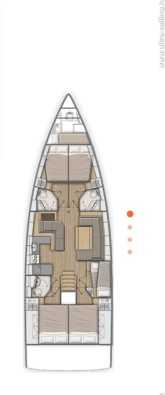 Oceanis 51.1 - 5 + 1 cab. True Wind