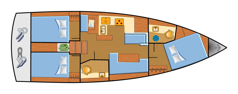 Sun Odyssey 410 - 3 cab. Mare