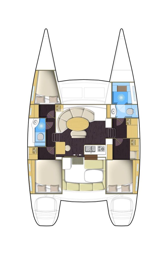 Lagoon 380 - 3 cab. Tiando