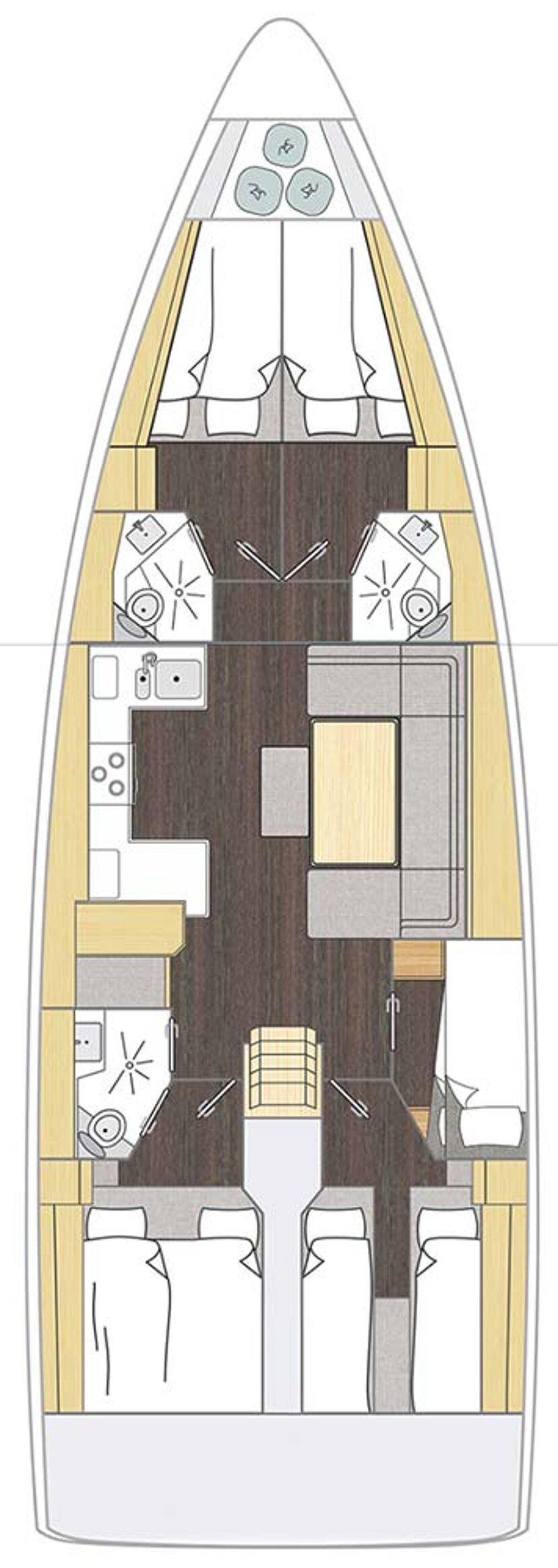 Bavaria C46 - 5 cab. Vela