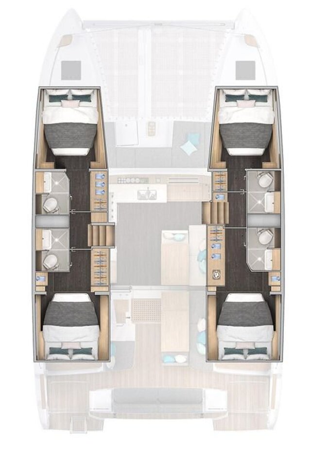 Lagoon 43 - 4 + 1 cab. Cloud Dancer 2
