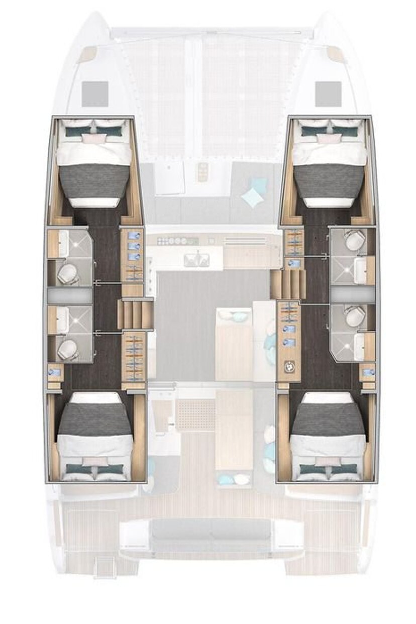 Lagoon 43 - 4 + 1 cab. Cloud Dancer 2