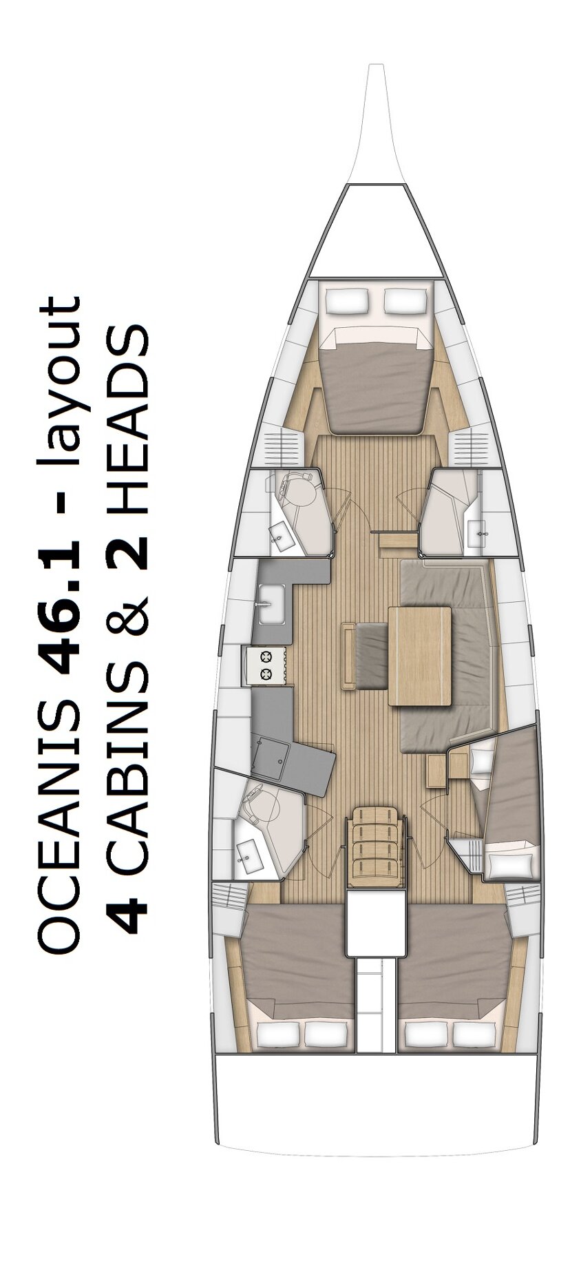 Oceanis 46.1 - 4 cab. Nalu