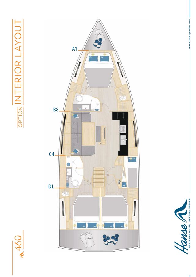 Hanse 460 - 4 cab. L'after