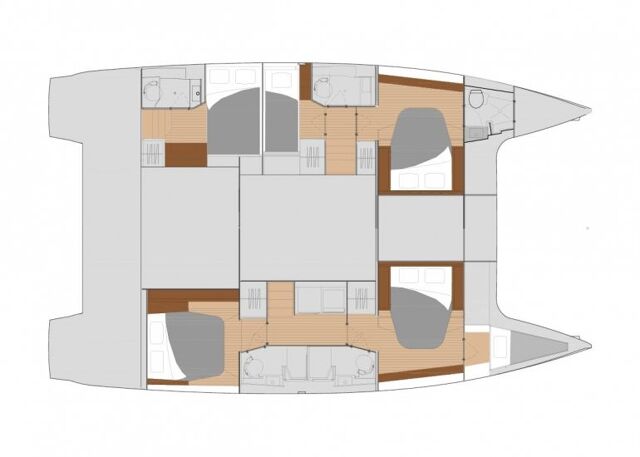 Fountaine Pajot Saona 47 Quintet - 5 + 1 cab. Ecstasy