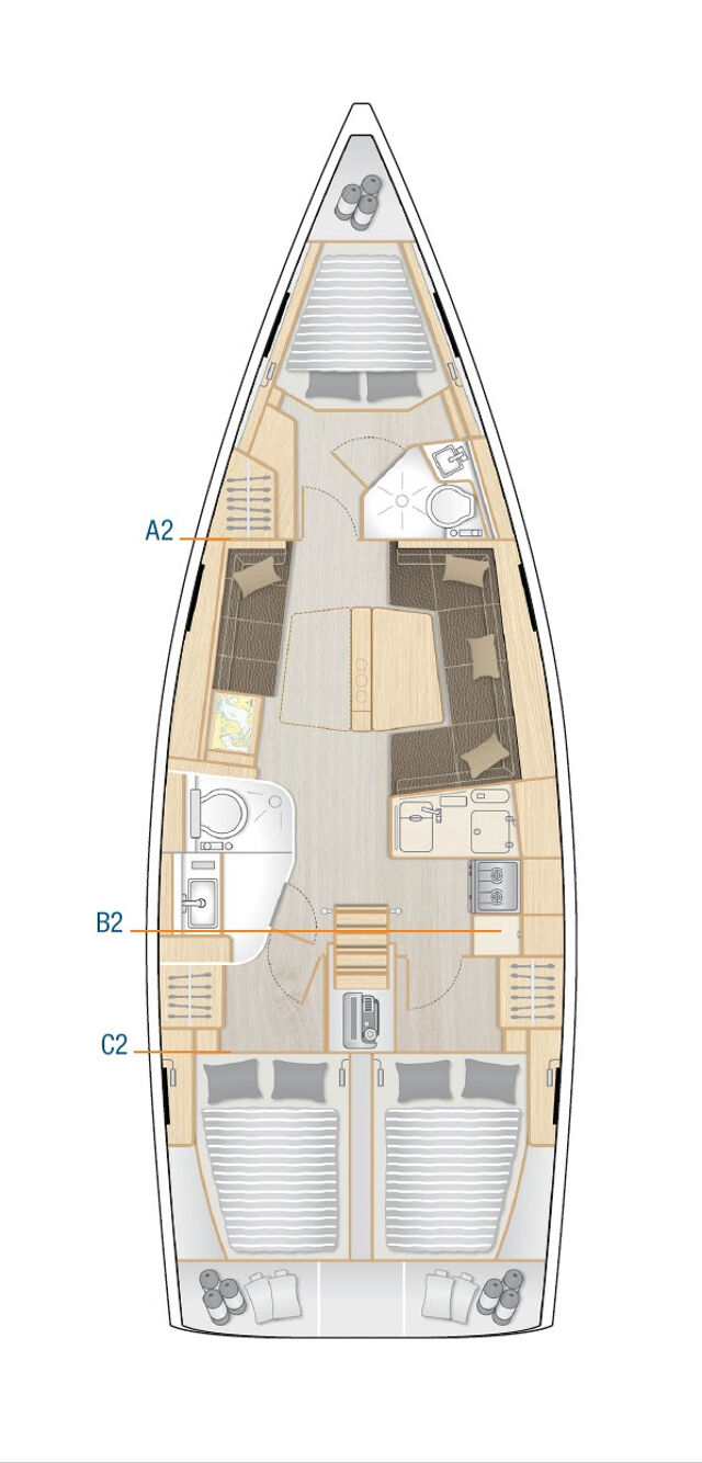 Hanse 418 - 3 cab. Eva