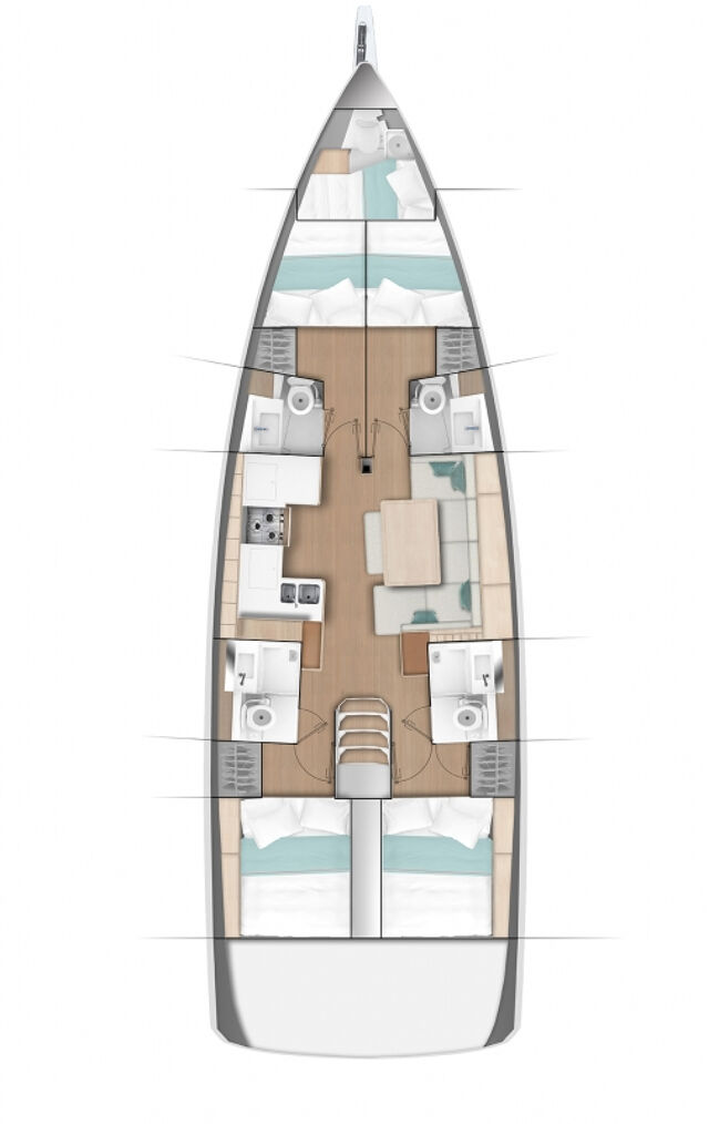 Sun Odyssey 490 - 5 cab. Caruso