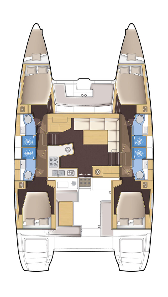 Lagoon 450 F - 4 + 2 cab. Cassiopeia II