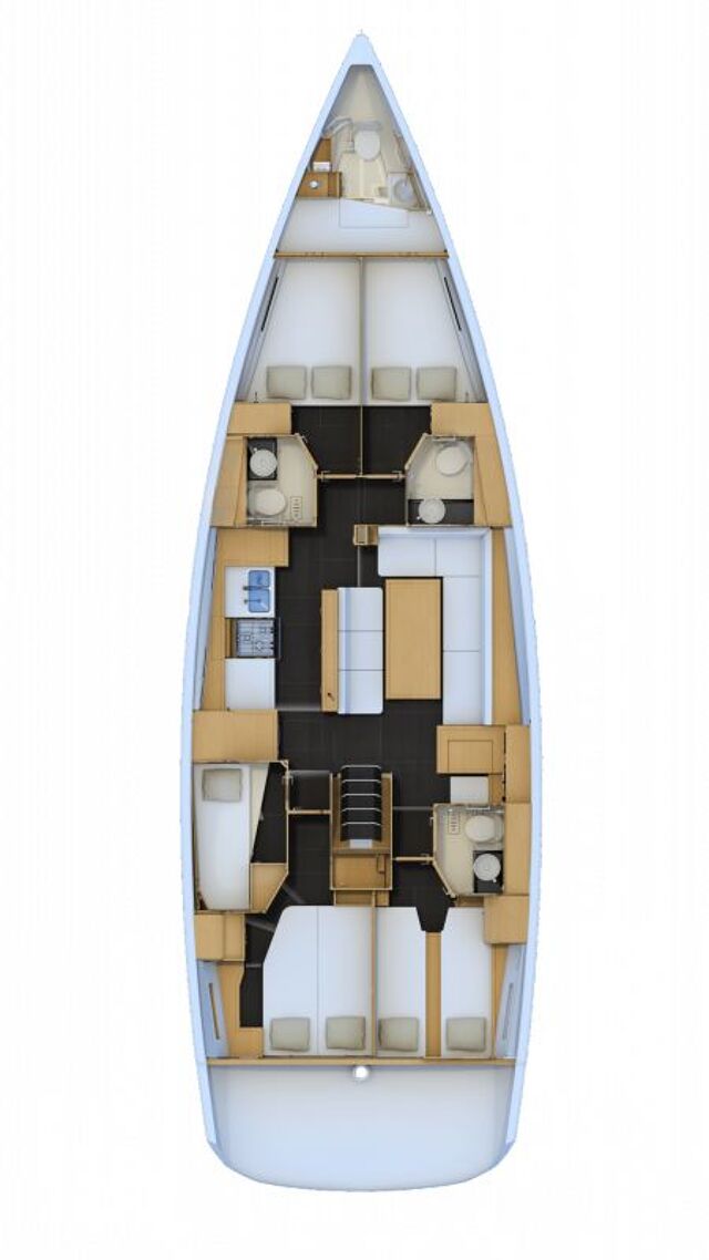 Jeanneau 54 - 5 + 1 cab.	 Mary-Lu