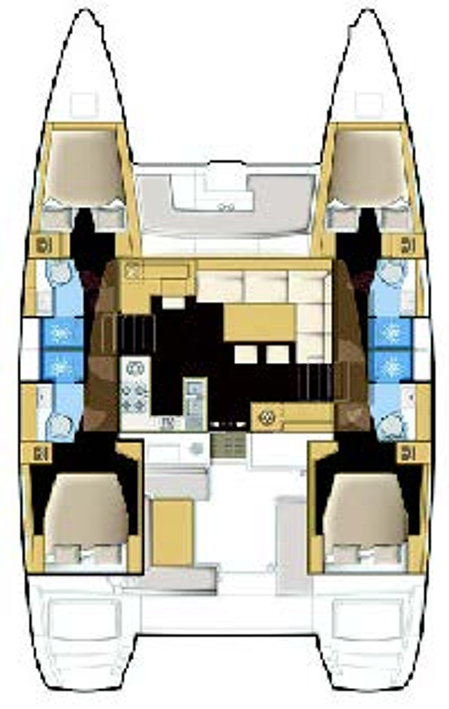 Lagoon 450 - 4 + 2 cab. Nada