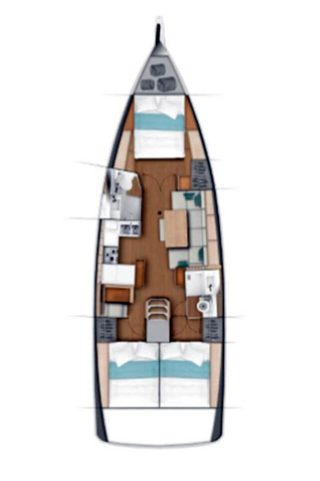 Sun Odyssey 440 - 3 cab. Modesty