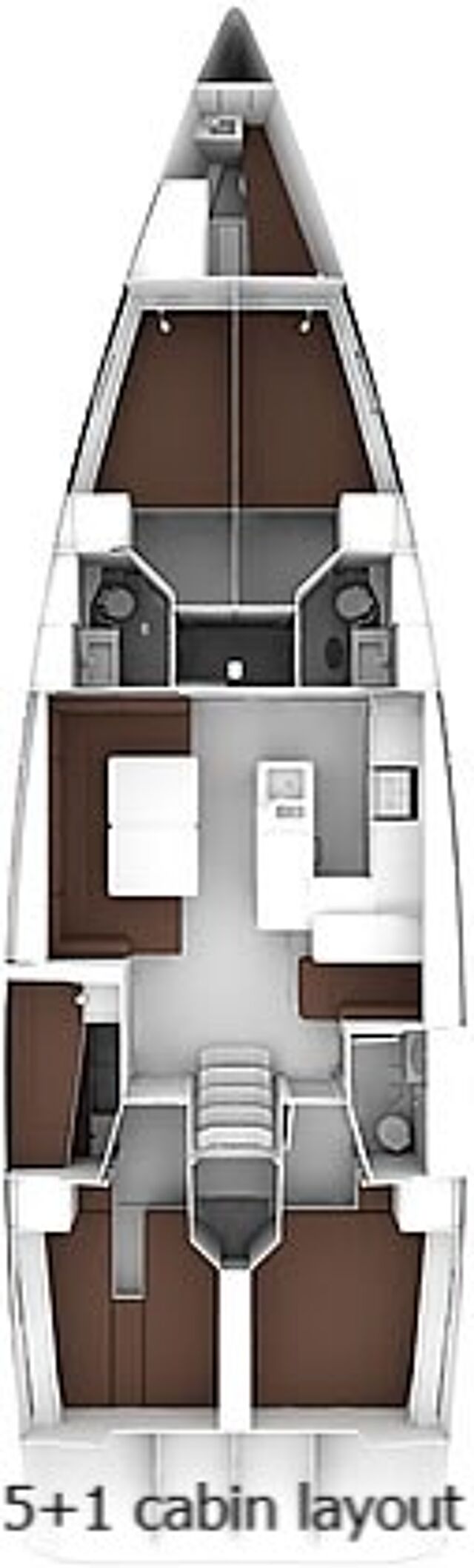 Bavaria Cruiser 56 - 5 + 1 cab. Baby Blue 2