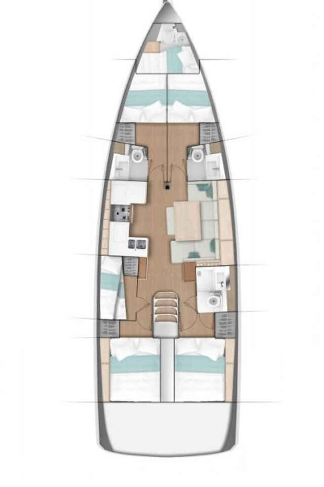 Sun Odyssey 490 - 5 + 1 cab. Hrvaska