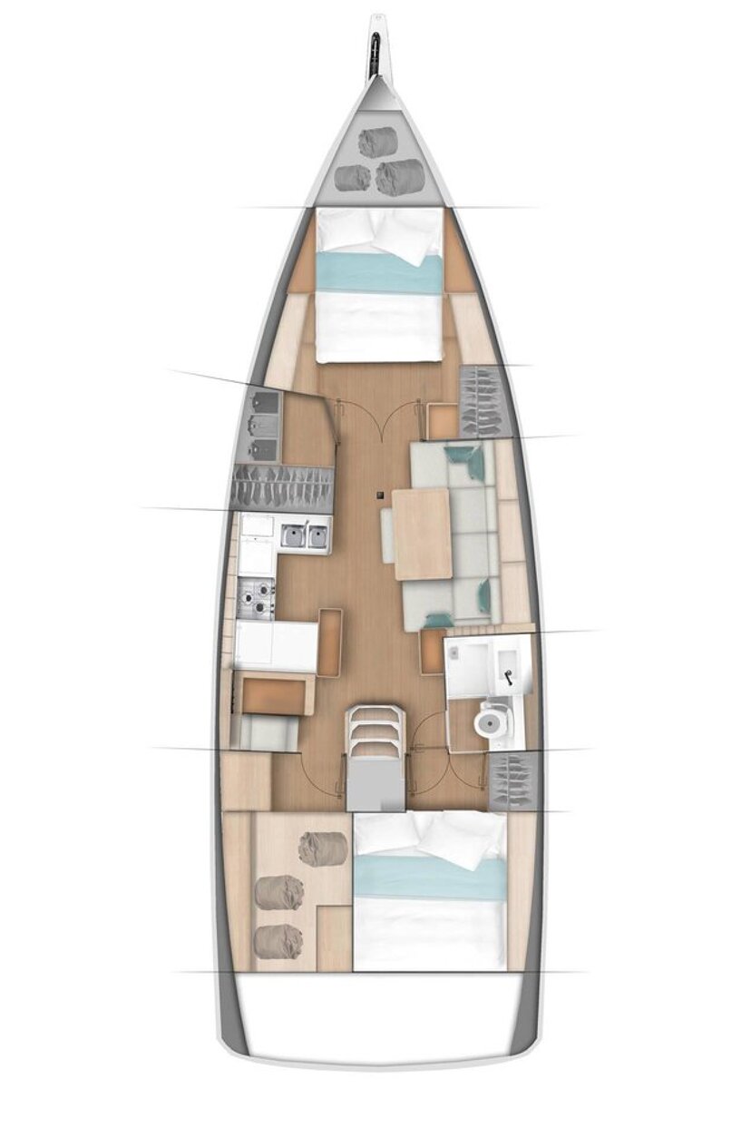 Sun Odyssey 440 - 2 cab. Andiamo