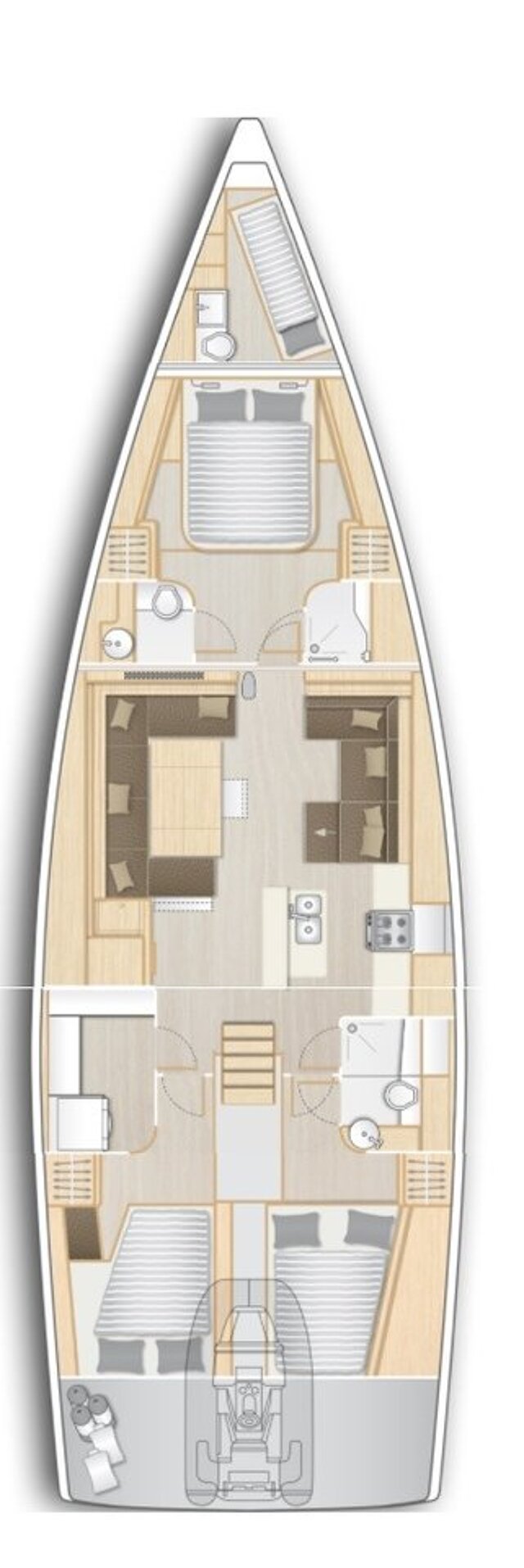 Hanse 588 - 3 + 1 cab. Eclipse