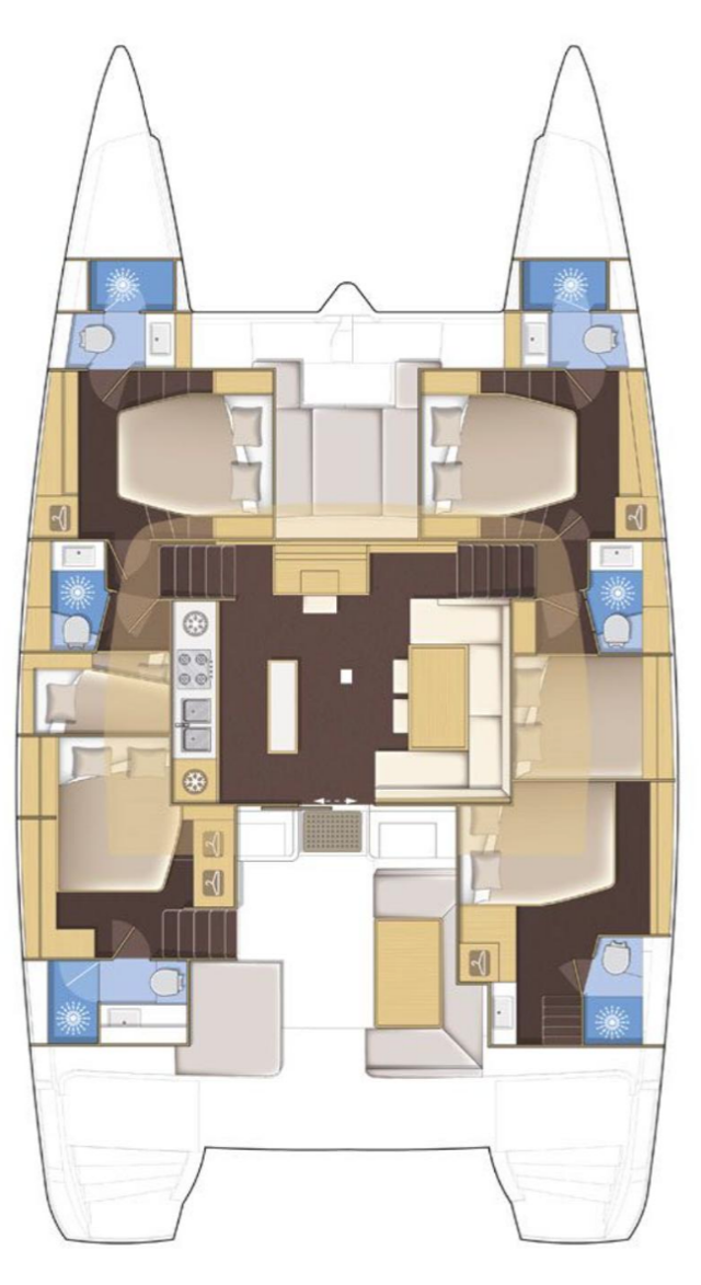 Lagoon 52 - 5 + 1 cab. Ventana Al Mar