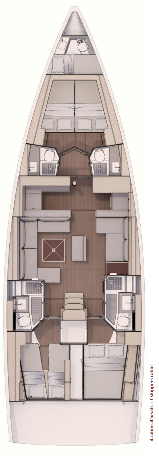 Dufour 530 - 4 + 1 cab. Sofia