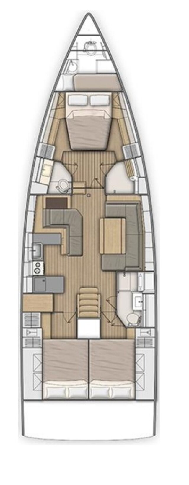 Oceanis 51.1 OW - 3 + 1 cab. Mamamia