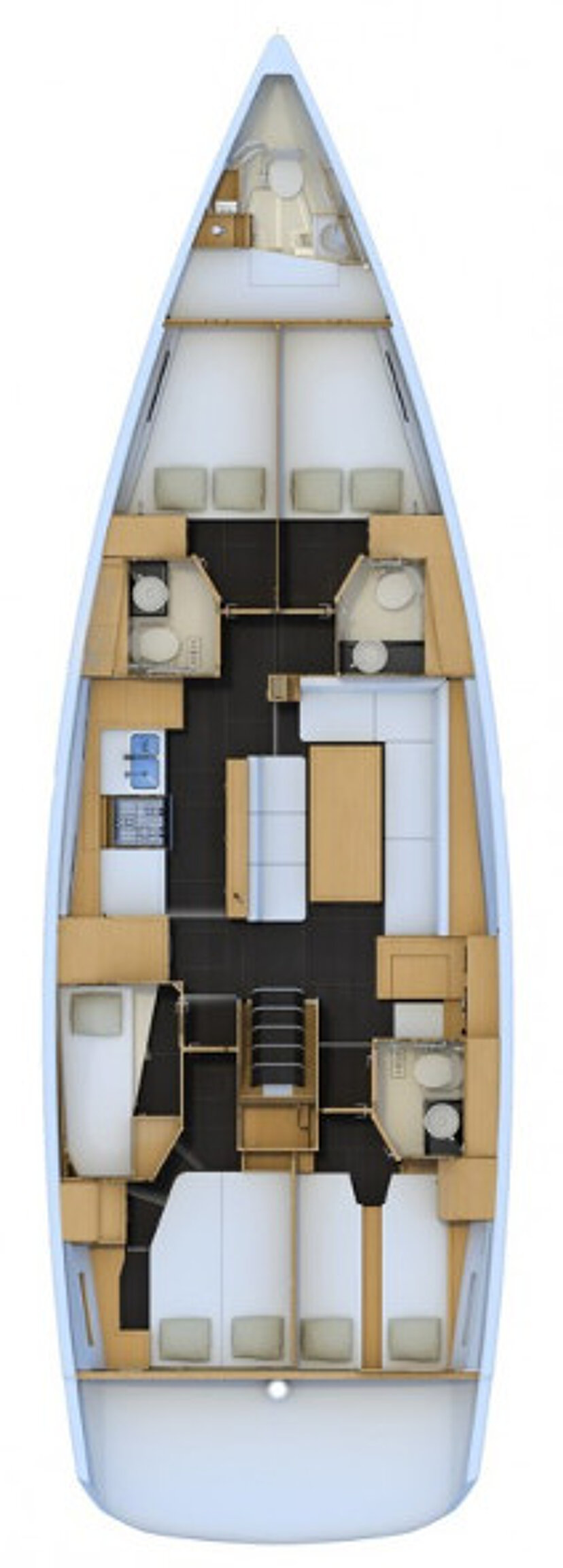 Jeanneau 54 - 6 cab. Blue Angel