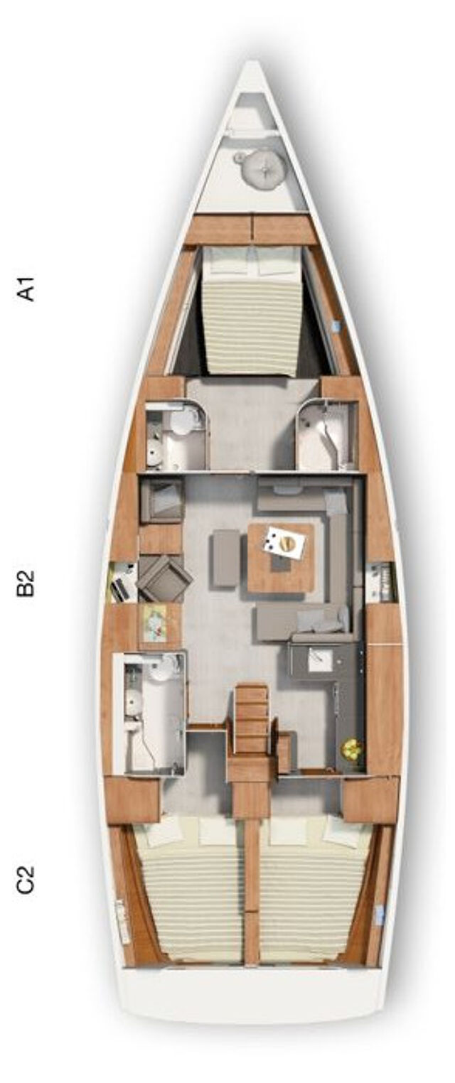 Hanse 455 - 3 cab. Susso