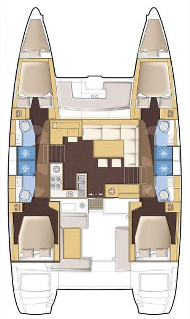 Lagoon 450 F - 4 + 2 cab. Samogon