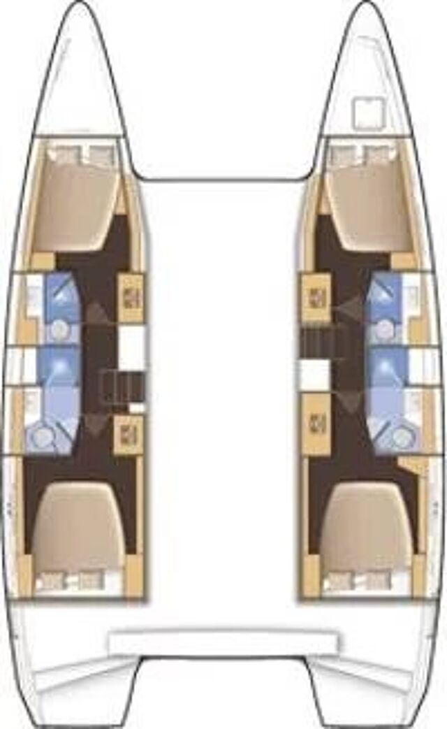Lagoon 42 - 4 + 1 cab. Stolos
