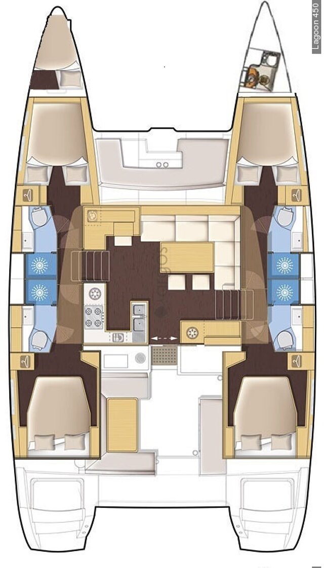 Lagoon 450 F - 4 + 1 cab. Madicon
