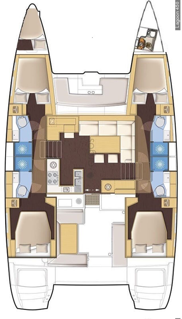 Lagoon 450 F - 4 + 1 cab. Madicon