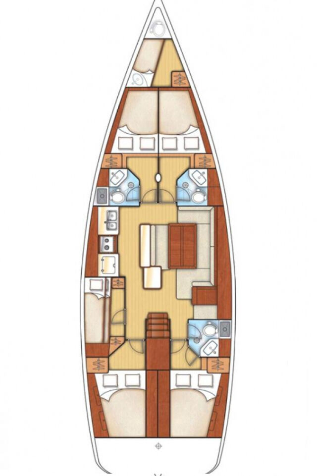 Oceanis 50 - 5 + 1 cab. Sueno
