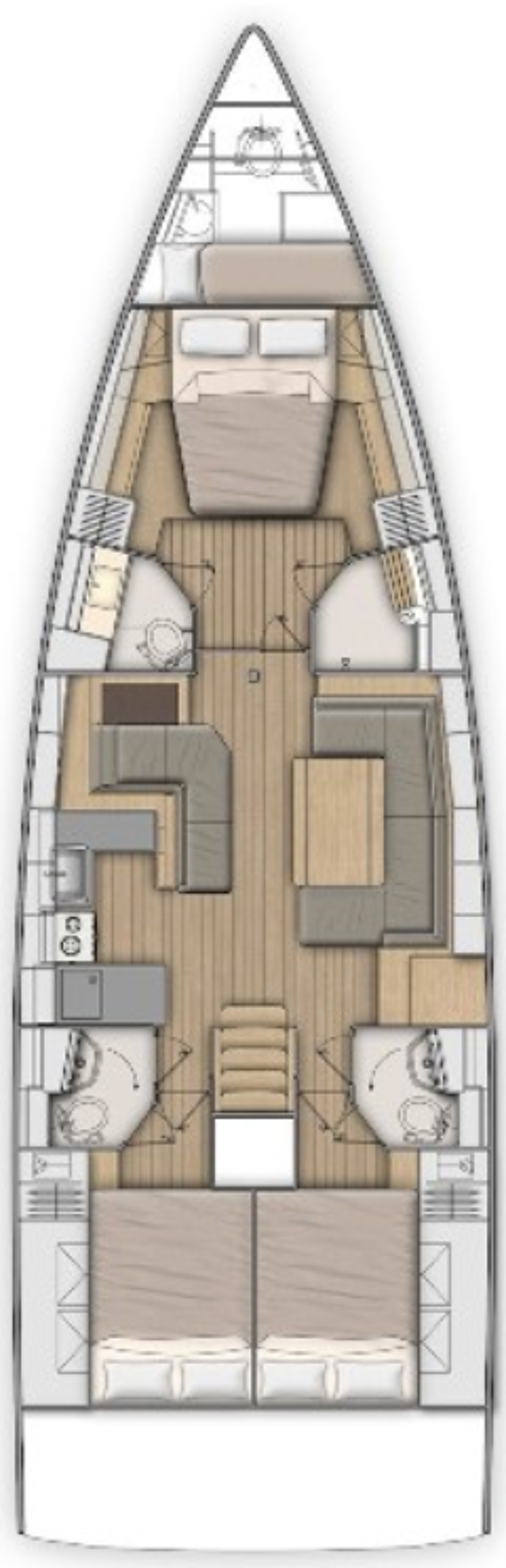 Oceanis 51.1 OW - 3 cab Dodo