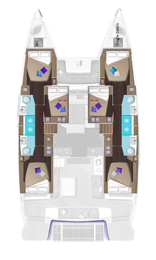 Lagoon 51 - 6 + 1 cab. Reality