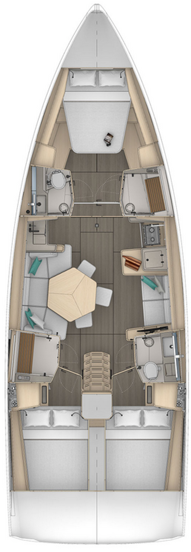 Dufour 44 - 3 cab. Vera