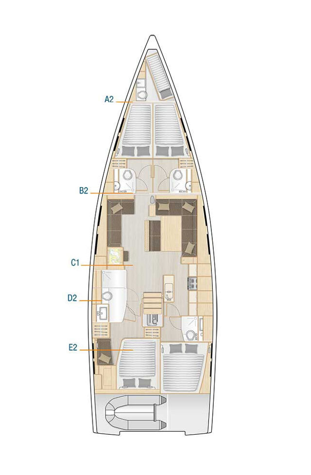Hanse 548 - 4 + 1 cab. Joy