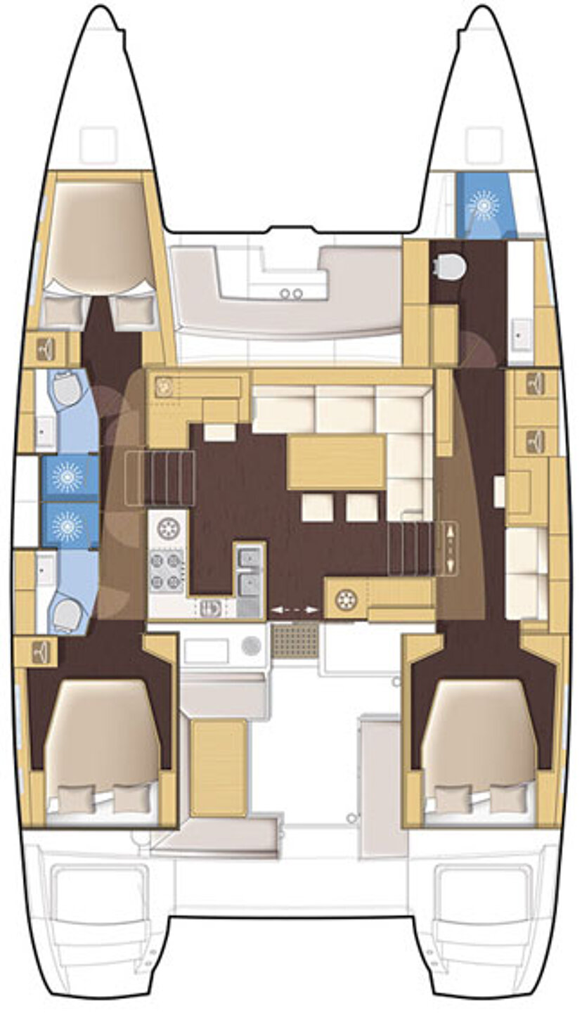 Lagoon 450 - 3 cab. Bumbu