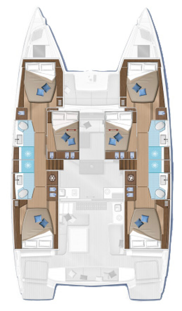 Lagoon 50 - 6 + 2 cab. Reina