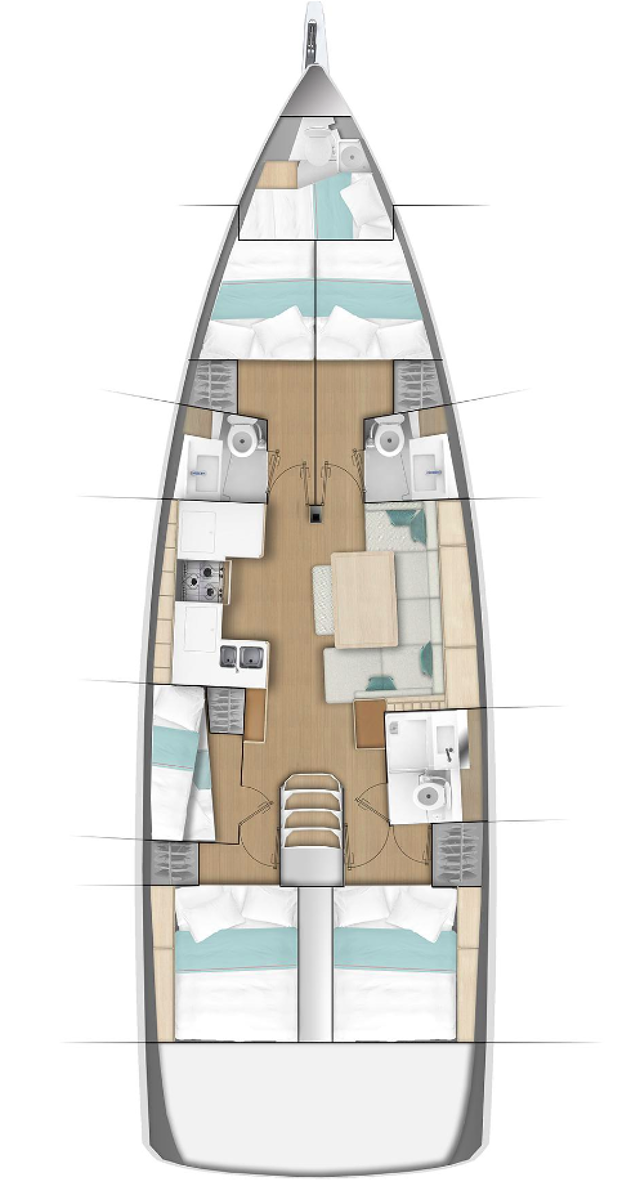 Sun Odyssey 490 - 5 cab. Etheria
