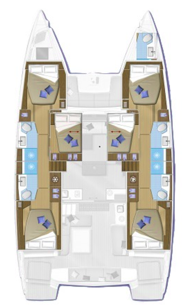 Lagoon 50 - 6 + 1 cab. Cel